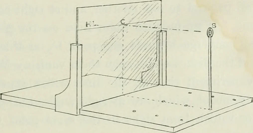 An illustration from Complete perspective course : comprising the elementary and advanced stages of perspective, the projection of shadows and reflections, with exercises in theory and practice, also the practical application of perspective, 1900, leaf 36
