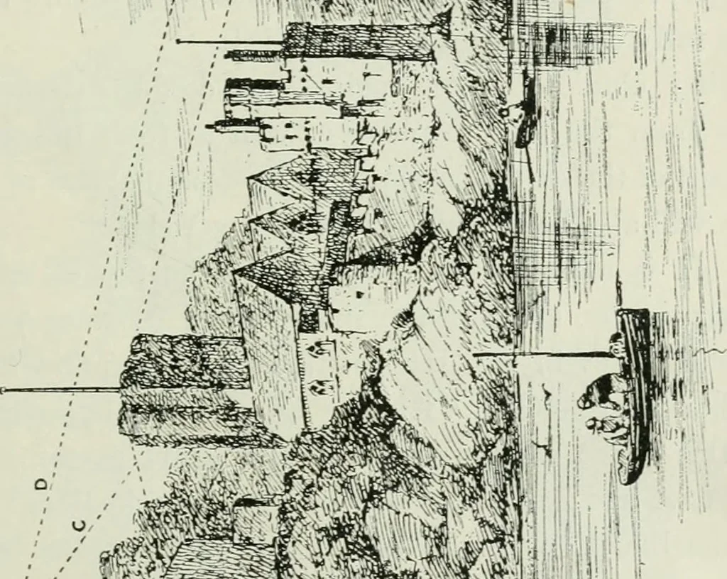 An illustration from Complete perspective course : comprising the elementary and advanced stages of perspective, the projection of shadows and reflections, with exercises in theory and practice, also the practical application of perspective, 1900, leaf 62