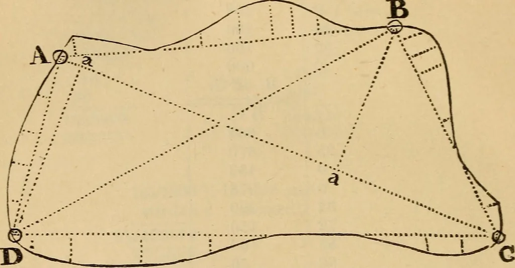 An illustration from A complete treatise on practical land-surveying, in seven parts;, 1839, leaf 151