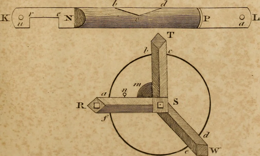 An illustration from A complete treatise on practical land-surveying, in seven parts;, 1839, leaf 204