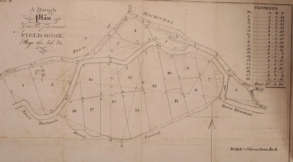 An illustration from A complete treatise on practical land-surveying, in seven parts;, 1839, leaf 304