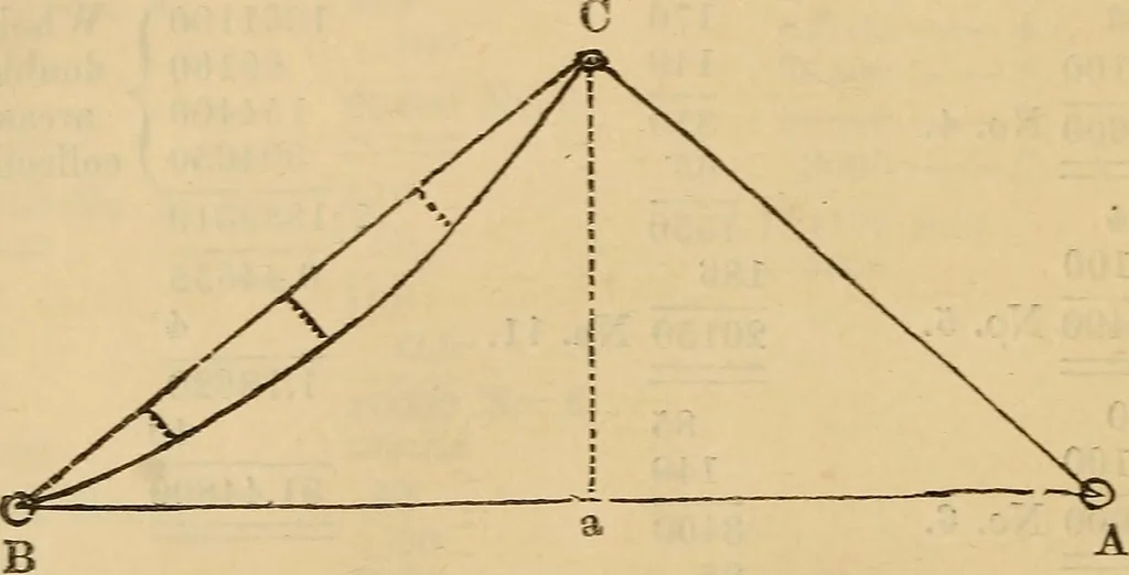 An illustration from A complete treatise on practical land-surveying, in seven parts;, 1839, leaf 99