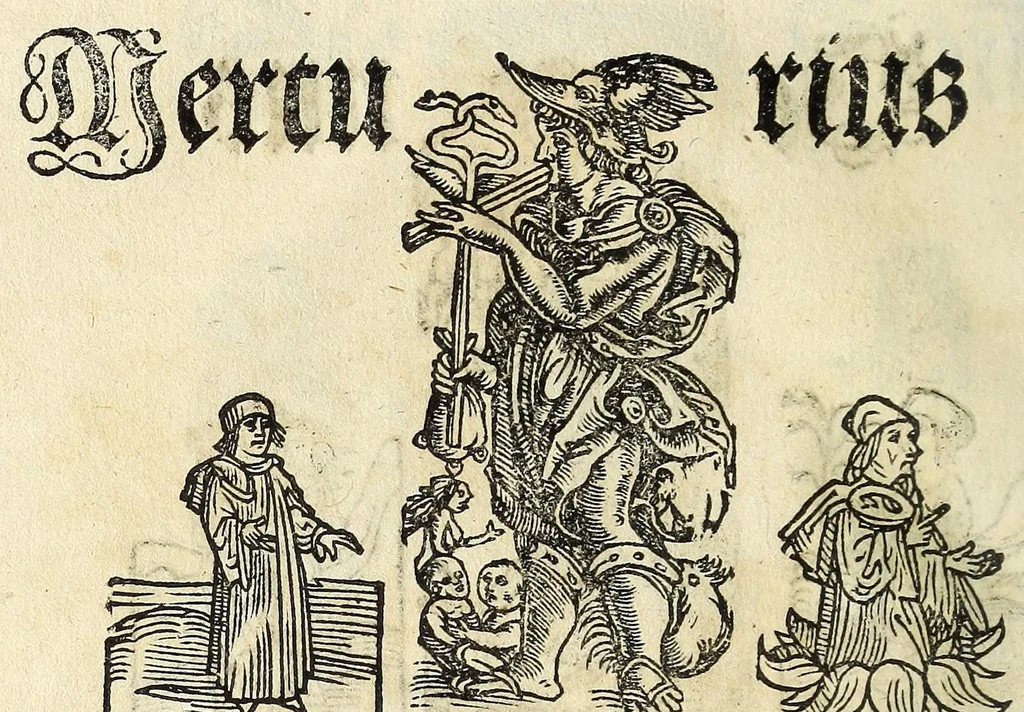 An illustration from Complexion : Natür vnd Eigenschafft eines yeden Menschen zü erfaren, auch seiner Gebürtstund vnnd Zeychen, ... auss zü rechnen, 1534, leaf 14