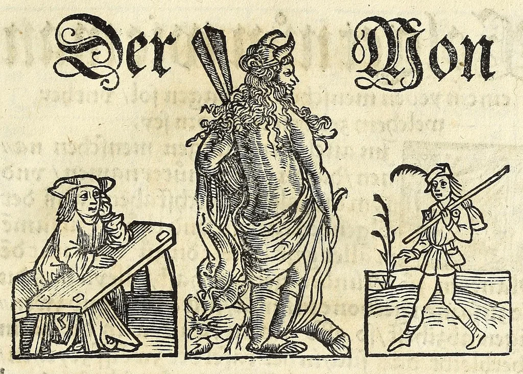 An illustration from Complexion : Natür vnd Eigenschafft eines yeden Menschen zü erfaren, auch seiner Gebürtstund vnnd Zeychen, ... auss zü rechnen, 1534, leaf 15