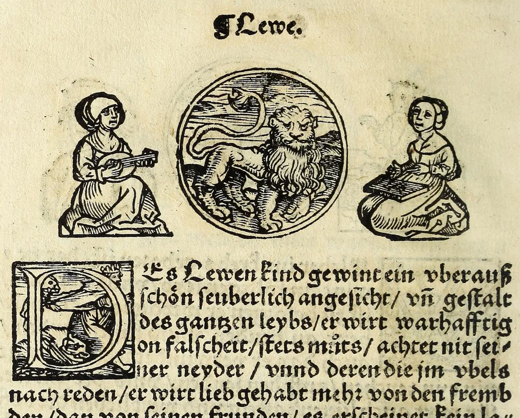 An illustration from Complexion : Natür vnd Eigenschafft eines yeden Menschen zü erfaren, auch seiner Gebürtstund vnnd Zeychen, ... auss zü rechnen, 1534, leaf 22