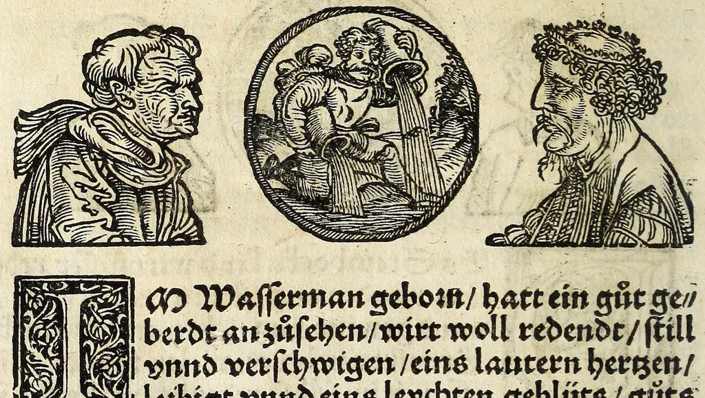 An illustration from Complexion : Natür vnd Eigenschafft eines yeden Menschen zü erfaren, auch seiner Gebürtstund vnnd Zeychen, ... auss zü rechnen, 1534, leaf 28