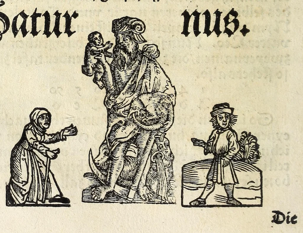 An illustration from Complexion : Natür vnd Eigenschafft eines yeden Menschen zü erfaren, auch seiner Gebürtstund vnnd Zeychen, ... auss zü rechnen, 1534, leaf 8