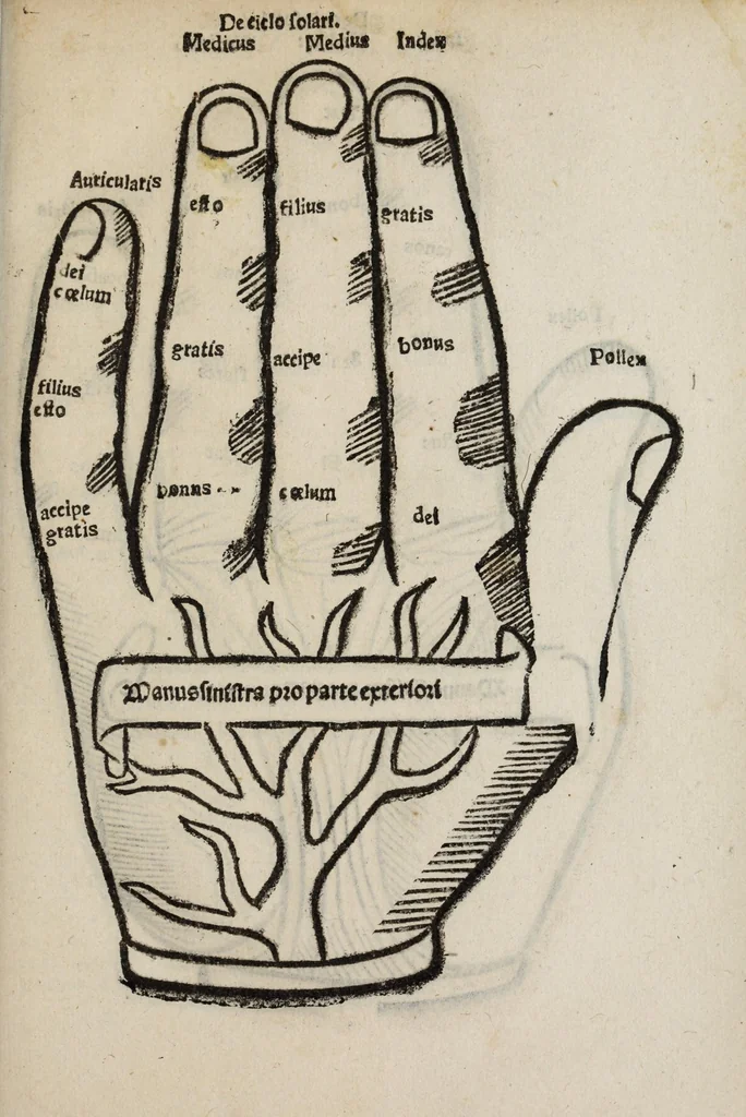 An illustration from Compotus manualis magistri Aniani : cum familiarissimo Iacobi Marsi delphinatis commentario : cu[m]q[ue] magistri Nicolai Bonespei kalendario, & Cerei paschalis tabula, aliisq[ue] multis pro ipsius notitia conducibilibus, 1531, leaf 39
