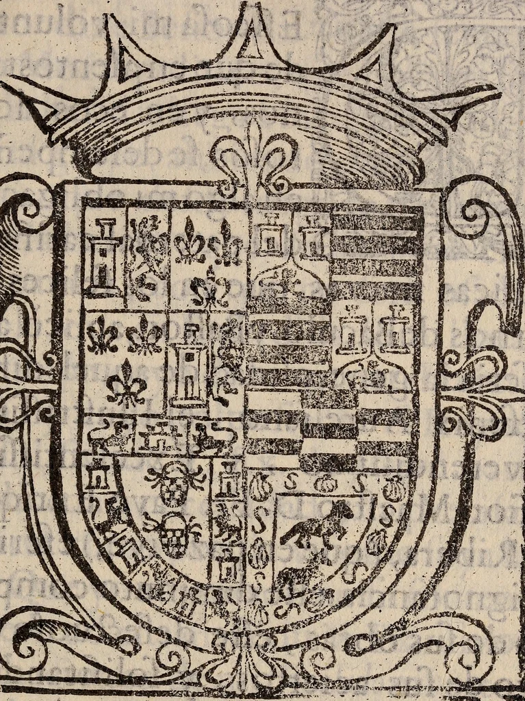 An illustration from Concentos fvnebres, metricos lamentos, qve explican, demostraciones publicas, de reconcidos afectos, en los fvnerales devido al Illustrissimo, Reverendissimo, y Excelentissimo Señor Maestro D. Fr. Payo Enriquez de Ribera..., 1684, leaf 20