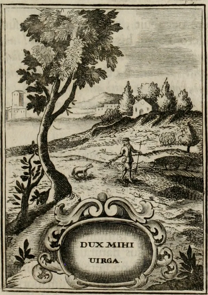 An illustration from Conceptvs chronographicvs de concepta sacra Deipara : Septingentis Sacrae Scripturae, ss. patrum, ac rationum, nec non historiarum, symbolorum, antiquitatum, et anagrammatum suffragiis roboratus : ac totidem praefixis chronographicis, annum currentem prodentibus copiose instructus : occasione saeculi, hoc eodem anno septima vice absoluti, et celebrati, a patribus Benedictinis liberi, ac imperialis monasterii ad SS. Udalricum, & Afram, Augustae Vindelicorum, 1712, leaf 118