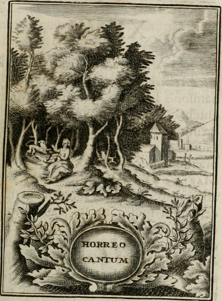 An illustration from Conceptvs chronographicvs de concepta sacra Deipara : Septingentis Sacrae Scripturae, ss. patrum, ac rationum, nec non historiarum, symbolorum, antiquitatum, et anagrammatum suffragiis roboratus : ac totidem praefixis chronographicis, annum currentem prodentibus copiose instructus : occasione saeculi, hoc eodem anno septima vice absoluti, et celebrati, a patribus Benedictinis liberi, ac imperialis monasterii ad SS. Udalricum, & Afram, Augustae Vindelicorum, 1712, leaf 122