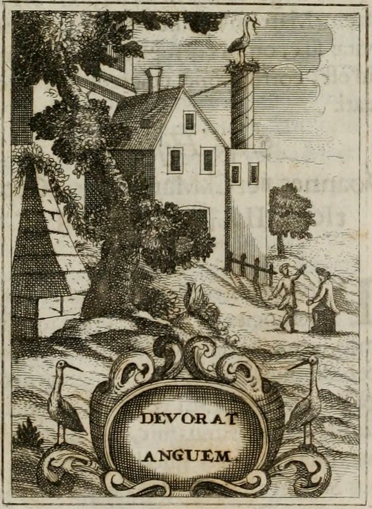 An illustration from Conceptvs chronographicvs de concepta sacra Deipara : Septingentis Sacrae Scripturae, ss. patrum, ac rationum, nec non historiarum, symbolorum, antiquitatum, et anagrammatum suffragiis roboratus : ac totidem praefixis chronographicis, annum currentem prodentibus copiose instructus : occasione saeculi, hoc eodem anno septima vice absoluti, et celebrati, a patribus Benedictinis liberi, ac imperialis monasterii ad SS. Udalricum, & Afram, Augustae Vindelicorum, 1712, leaf 125