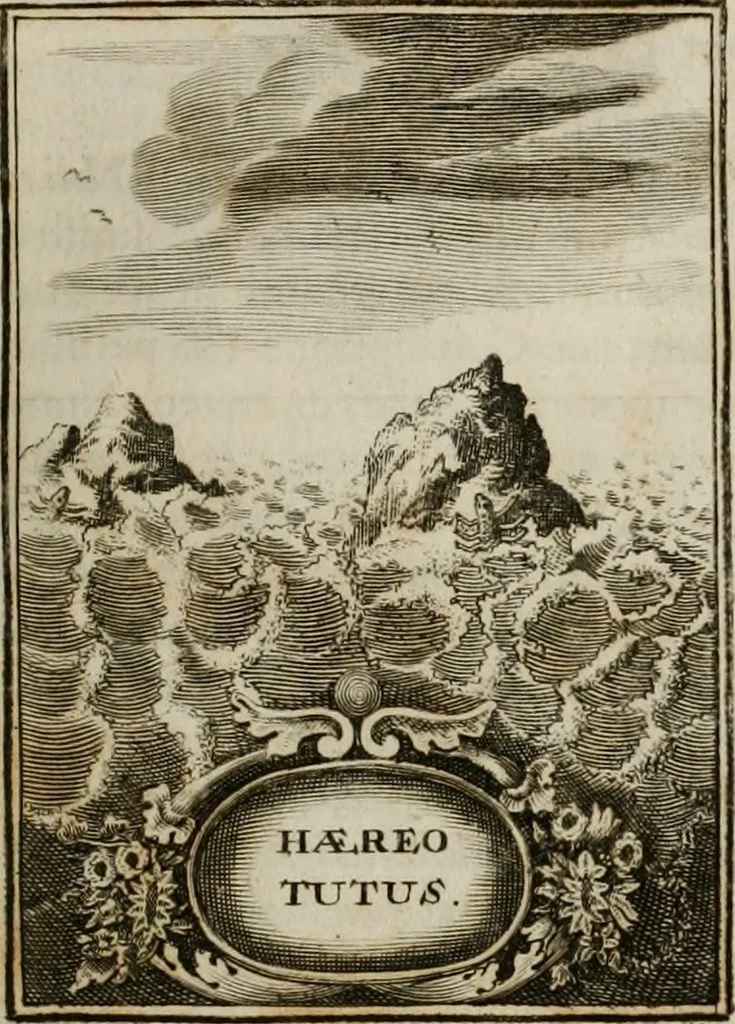 An illustration from Conceptvs chronographicvs de concepta sacra Deipara : Septingentis Sacrae Scripturae, ss. patrum, ac rationum, nec non historiarum, symbolorum, antiquitatum, et anagrammatum suffragiis roboratus : ac totidem praefixis chronographicis, annum currentem prodentibus copiose instructus : occasione saeculi, hoc eodem anno septima vice absoluti, et celebrati, a patribus Benedictinis liberi, ac imperialis monasterii ad SS. Udalricum, & Afram, Augustae Vindelicorum, 1712, leaf 132