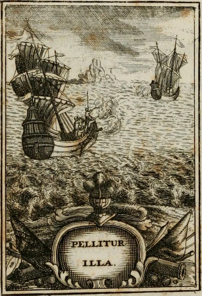 An illustration from Conceptvs chronographicvs de concepta sacra Deipara : Septingentis Sacrae Scripturae, ss. patrum, ac rationum, nec non historiarum, symbolorum, antiquitatum, et anagrammatum suffragiis roboratus : ac totidem praefixis chronographicis, annum currentem prodentibus copiose instructus : occasione saeculi, hoc eodem anno septima vice absoluti, et celebrati, a patribus Benedictinis liberi, ac imperialis monasterii ad SS. Udalricum, & Afram, Augustae Vindelicorum, 1712, leaf 139