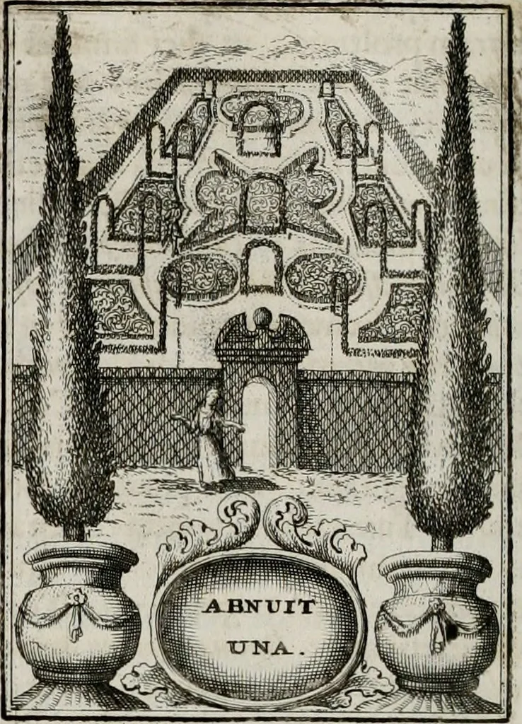 An illustration from Conceptvs chronographicvs de concepta sacra Deipara : Septingentis Sacrae Scripturae, ss. patrum, ac rationum, nec non historiarum, symbolorum, antiquitatum, et anagrammatum suffragiis roboratus : ac totidem praefixis chronographicis, annum currentem prodentibus copiose instructus : occasione saeculi, hoc eodem anno septima vice absoluti, et celebrati, a patribus Benedictinis liberi, ac imperialis monasterii ad SS. Udalricum, & Afram, Augustae Vindelicorum, 1712, leaf 197