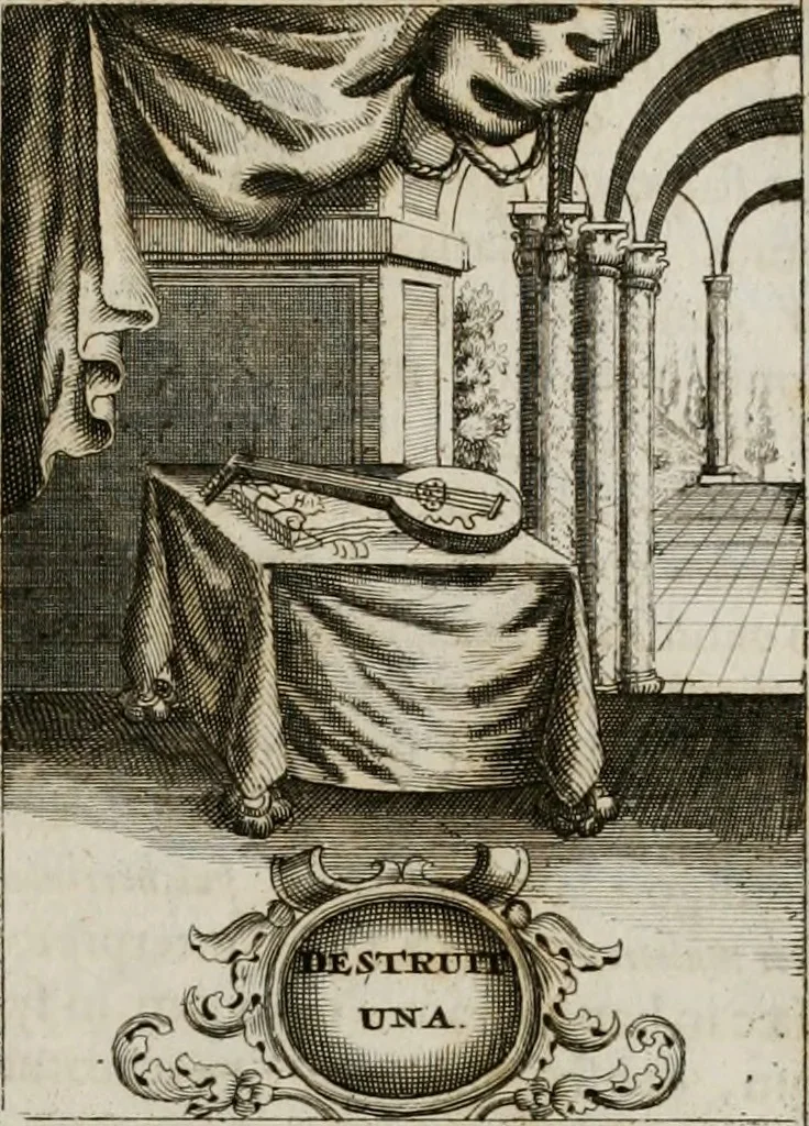 An illustration from Conceptvs chronographicvs de concepta sacra Deipara : Septingentis Sacrae Scripturae, ss. patrum, ac rationum, nec non historiarum, symbolorum, antiquitatum, et anagrammatum suffragiis roboratus : ac totidem praefixis chronographicis, annum currentem prodentibus copiose instructus : occasione saeculi, hoc eodem anno septima vice absoluti, et celebrati, a patribus Benedictinis liberi, ac imperialis monasterii ad SS. Udalricum, & Afram, Augustae Vindelicorum, 1712, leaf 282