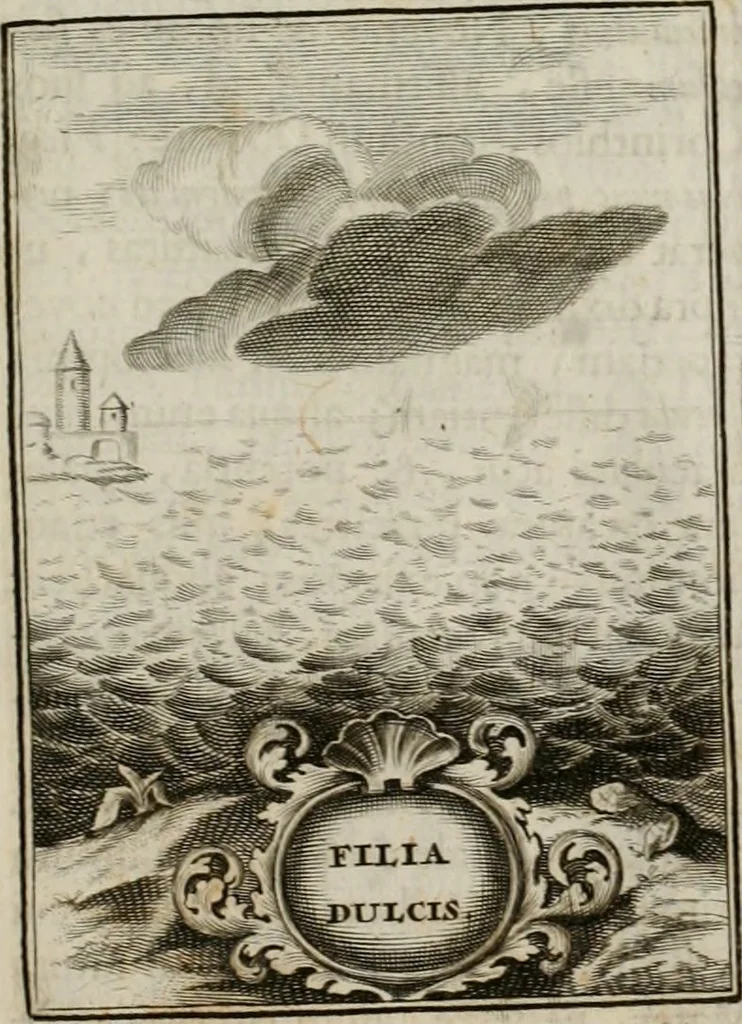 An illustration from Conceptvs chronographicvs de concepta sacra Deipara : Septingentis Sacrae Scripturae, ss. patrum, ac rationum, nec non historiarum, symbolorum, antiquitatum, et anagrammatum suffragiis roboratus : ac totidem praefixis chronographicis, annum currentem prodentibus copiose instructus : occasione saeculi, hoc eodem anno septima vice absoluti, et celebrati, a patribus Benedictinis liberi, ac imperialis monasterii ad SS. Udalricum, & Afram, Augustae Vindelicorum, 1712, leaf 286