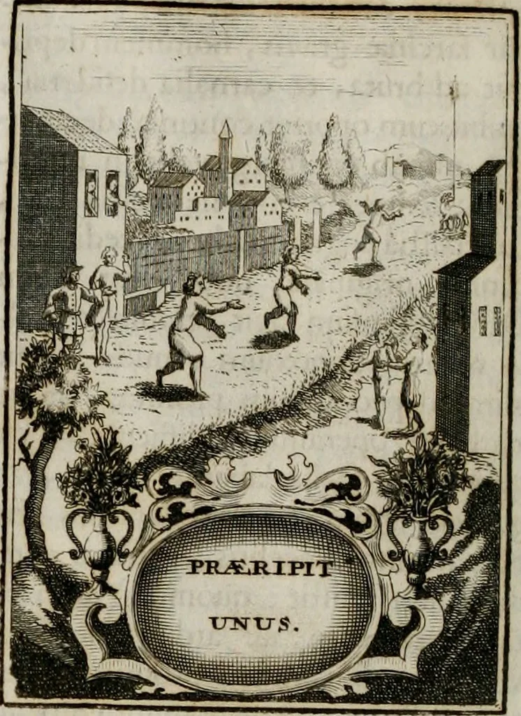 An illustration from Conceptvs chronographicvs de concepta sacra Deipara : Septingentis Sacrae Scripturae, ss. patrum, ac rationum, nec non historiarum, symbolorum, antiquitatum, et anagrammatum suffragiis roboratus : ac totidem praefixis chronographicis, annum currentem prodentibus copiose instructus : occasione saeculi, hoc eodem anno septima vice absoluti, et celebrati, a patribus Benedictinis liberi, ac imperialis monasterii ad SS. Udalricum, & Afram, Augustae Vindelicorum, 1712, leaf 293