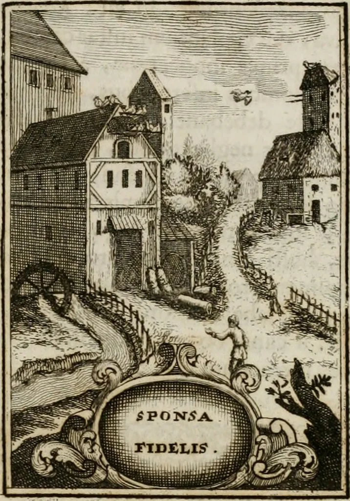 An illustration from Conceptvs chronographicvs de concepta sacra Deipara : Septingentis Sacrae Scripturae, ss. patrum, ac rationum, nec non historiarum, symbolorum, antiquitatum, et anagrammatum suffragiis roboratus : ac totidem praefixis chronographicis, annum currentem prodentibus copiose instructus : occasione saeculi, hoc eodem anno septima vice absoluti, et celebrati, a patribus Benedictinis liberi, ac imperialis monasterii ad SS. Udalricum, & Afram, Augustae Vindelicorum, 1712, leaf 300