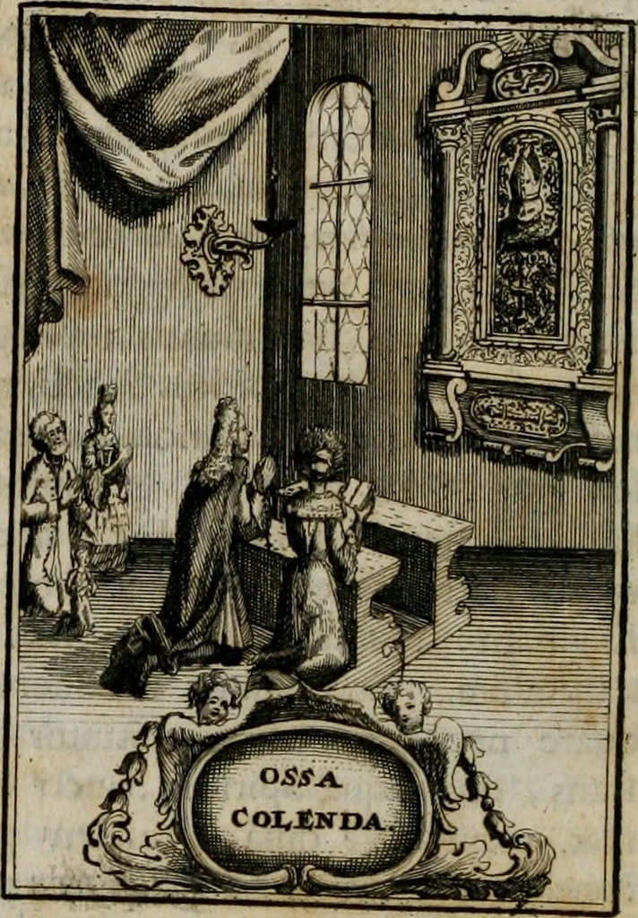 An illustration from Conceptvs chronographicvs de concepta sacra Deipara : Septingentis Sacrae Scripturae, ss. patrum, ac rationum, nec non historiarum, symbolorum, antiquitatum, et anagrammatum suffragiis roboratus : ac totidem praefixis chronographicis, annum currentem prodentibus copiose instructus : occasione saeculi, hoc eodem anno septima vice absoluti, et celebrati, a patribus Benedictinis liberi, ac imperialis monasterii ad SS. Udalricum, & Afram, Augustae Vindelicorum, 1712, leaf 379