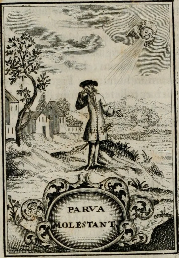 An illustration from Conceptvs chronographicvs de concepta sacra Deipara : Septingentis Sacrae Scripturae, ss. patrum, ac rationum, nec non historiarum, symbolorum, antiquitatum, et anagrammatum suffragiis roboratus : ac totidem praefixis chronographicis, annum currentem prodentibus copiose instructus : occasione saeculi, hoc eodem anno septima vice absoluti, et celebrati, a patribus Benedictinis liberi, ac imperialis monasterii ad SS. Udalricum, & Afram, Augustae Vindelicorum, 1712, leaf 383