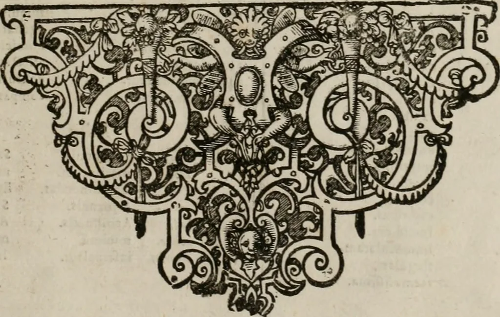 An illustration from Conceptvs chronographicvs de concepta sacra Deipara : Septingentis Sacrae Scripturae, ss. patrum, ac rationum, nec non historiarum, symbolorum, antiquitatum, et anagrammatum suffragiis roboratus : ac totidem praefixis chronographicis, annum currentem prodentibus copiose instructus : occasione saeculi, hoc eodem anno septima vice absoluti, et celebrati, a patribus Benedictinis liberi, ac imperialis monasterii ad SS. Udalricum, & Afram, Augustae Vindelicorum, 1712, leaf 406