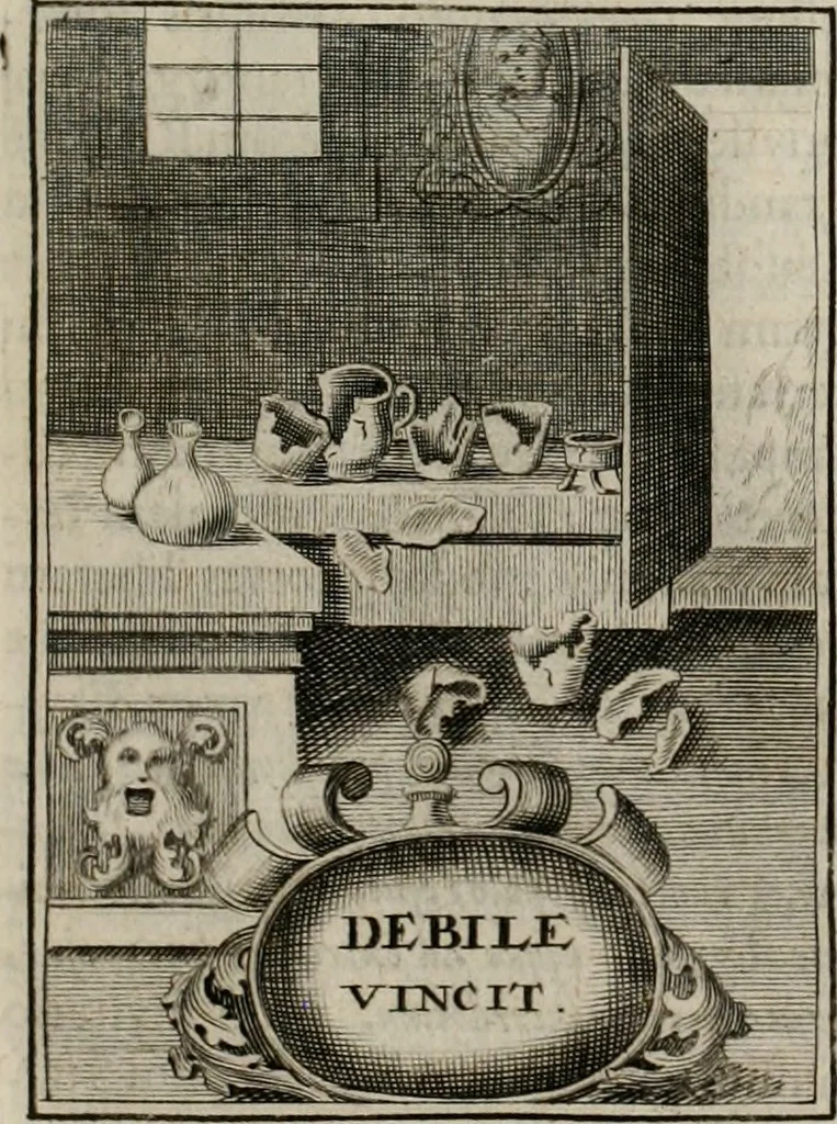 An illustration from Conceptvs chronographicvs de concepta sacra Deipara : Septingentis Sacrae Scripturae, ss. patrum, ac rationum, nec non historiarum, symbolorum, antiquitatum, et anagrammatum suffragiis roboratus : ac totidem praefixis chronographicis, annum currentem prodentibus copiose instructus : occasione saeculi, hoc eodem anno septima vice absoluti, et celebrati, a patribus Benedictinis liberi, ac imperialis monasterii ad SS. Udalricum, & Afram, Augustae Vindelicorum, 1712, leaf 74