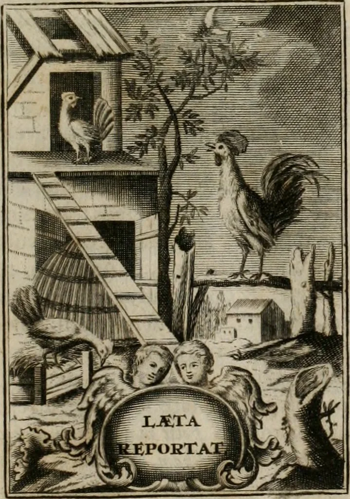 An illustration from Conceptvs chronographicvs de concepta sacra Deipara : Septingentis Sacrae Scripturae, ss. patrum, ac rationum, nec non historiarum, symbolorum, antiquitatum, et anagrammatum suffragiis roboratus : ac totidem praefixis chronographicis, annum currentem prodentibus copiose instructus : occasione saeculi, hoc eodem anno septima vice absoluti, et celebrati, a patribus Benedictinis liberi, ac imperialis monasterii ad SS. Udalricum, & Afram, Augustae Vindelicorum, 1712, leaf 80