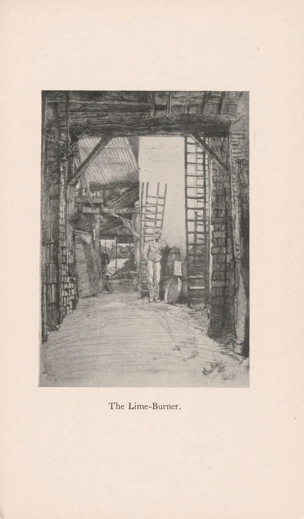 An illustration from Concerning the etchings of Mr. Whistler, 1904, leaf 25