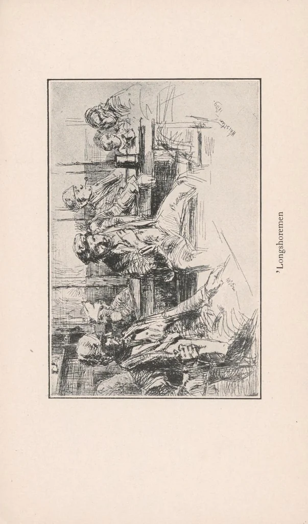 An illustration from Concerning the etchings of Mr. Whistler, 1904, leaf 33