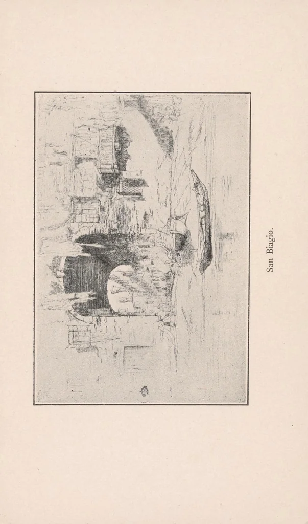 An illustration from Concerning the etchings of Mr. Whistler, 1904, leaf 71