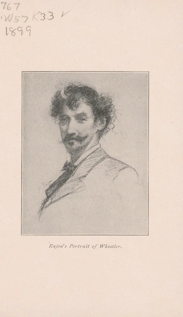 An illustration from Concerning the etchings of Mr. Whistler, 1899, leaf 7