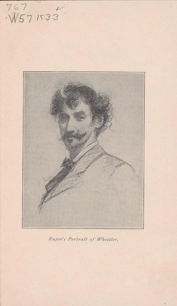 An illustration from Concerning the etchings of Mr. Whistler, 1899, leaf 5