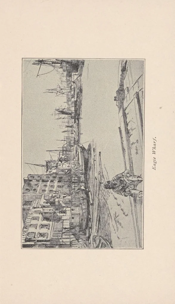 An illustration from Concerning the etchings of Mr. Whistler, 1899, leaf 17