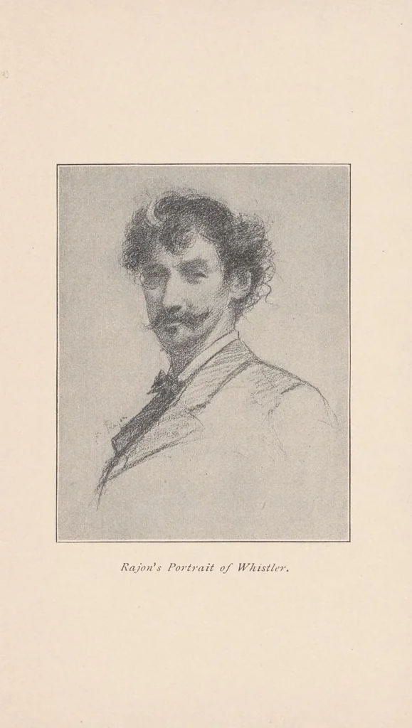 An illustration from Concerning the etchings of Mr. Whistler, 1899, leaf 5