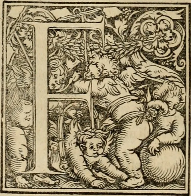 An illustration from Concilia omnia, tam generalia quam particularia : ab apostolorum temporibus in hunc vsque diem a sanctissimis patribus celebrata, & quorum acta literis mandata, ex vetustissimis diuersa[rum] regionu bibliothecis haberi potuere, his duobus tomis continentur : tomvs primvs ea recenset concilia, quae a beato Petro apostolo vsq[ue] ad Iohanne huius nominis papam secundu seruata inuenimus : quo[rum] ordinem & nomina si quis accuratius desideret, versa pagina indicabit, 1538, leaf 351