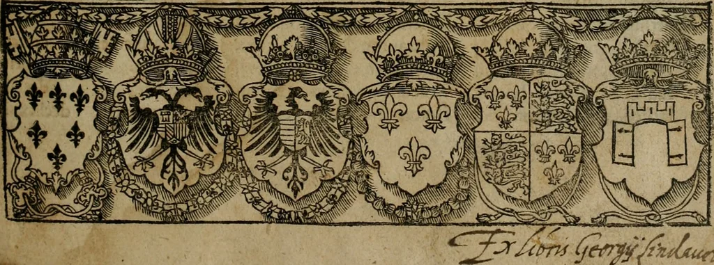 An illustration from Concilia omnia, tam generalia quam particularia : ab apostolorum temporibus in hunc vsque diem a sanctissimis patribus celebrata, & quorum acta literis mandata, ex vetustissimis diuersa[rum] regionu bibliothecis haberi potuere, his duobus tomis continentur : tomvs primvs ea recenset concilia, quae a beato Petro apostolo vsq[ue] ad Iohanne huius nominis papam secundu seruata inuenimus : quo[rum] ordinem & nomina si quis accuratius desideret, versa pagina indicabit, 1538, leaf 4