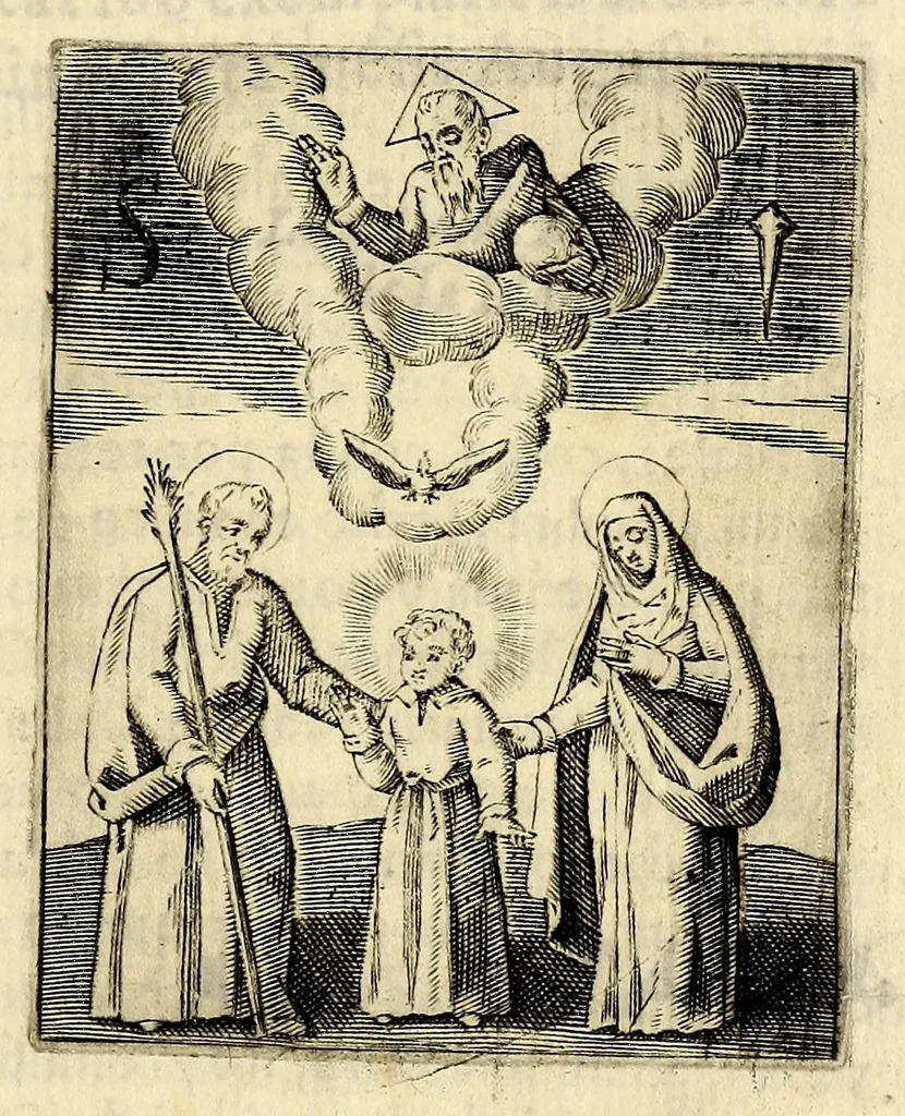 An illustration from Concilium Limense. Celebratum anno 1583. sub Gregorio XIII. Sum. Pont. auctoritate Sixti Quinti Pont. Max. approbatum., 1614, leaf 9