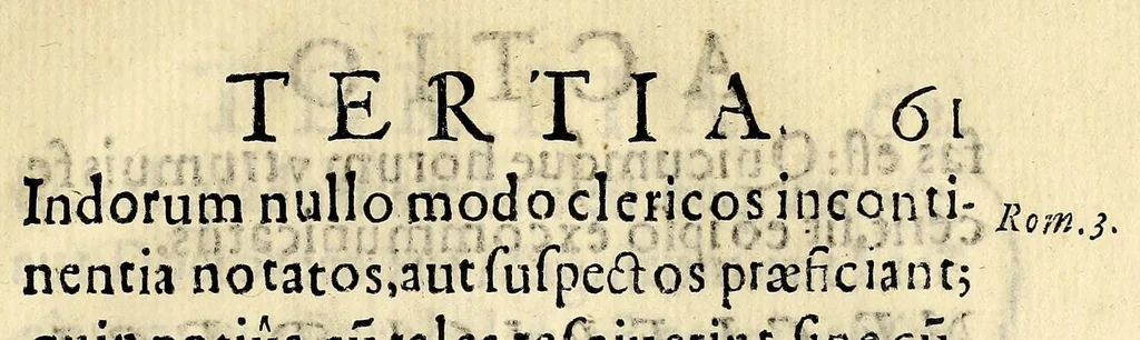 An illustration from Concilium Limense. Celebratum anno 1583. sub Gregorio XIII. Sum. Pont. auctoritate Sixti Quinti Pont. Max. approbatum., 1614, leaf 137