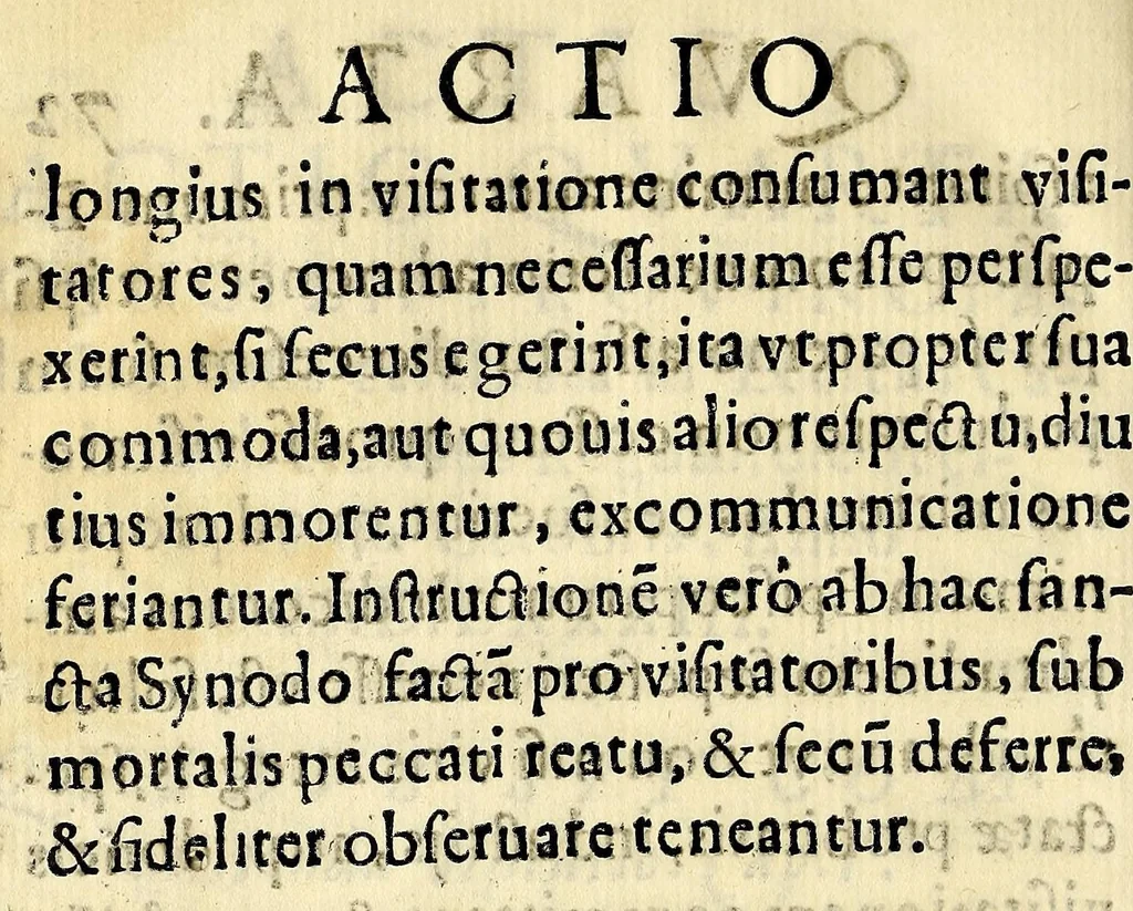 An illustration from Concilium Limense. Celebratum anno 1583. sub Gregorio XIII. Sum. Pont. auctoritate Sixti Quinti Pont. Max. approbatum., 1614, leaf 160
