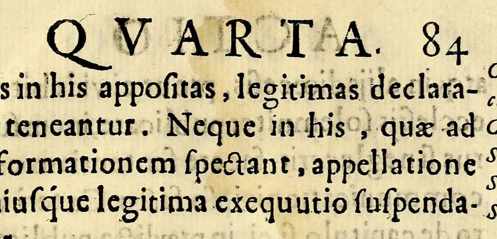 An illustration from Concilium Limense. Celebratum anno 1583. sub Gregorio XIII. Sum. Pont. auctoritate Sixti Quinti Pont. Max. approbatum., 1614, leaf 183