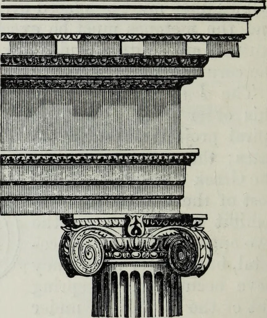 An illustration from A concise glossary of terms used in Grecian, Roman, Italian, and Gothic architecture, 1879, leaf 189
