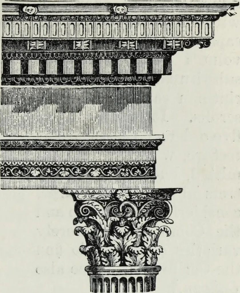 An illustration from A concise glossary of terms used in Grecian, Roman, Italian, and Gothic architecture, 1879, leaf 190