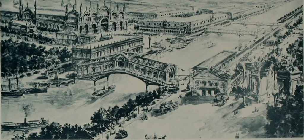 An illustration from Concours pour l'Exposition universelle de 1900; projets exposés au Palais de l'industrie, 1895, leaf 101
