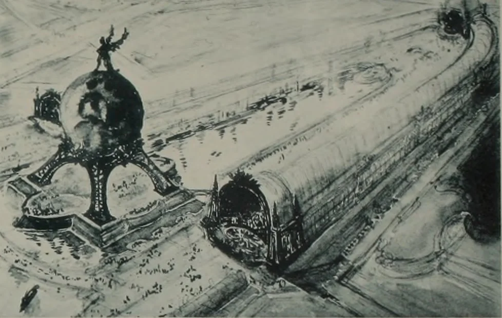 An illustration from Concours pour l'Exposition universelle de 1900; projets exposés au Palais de l'industrie, 1895, leaf 103