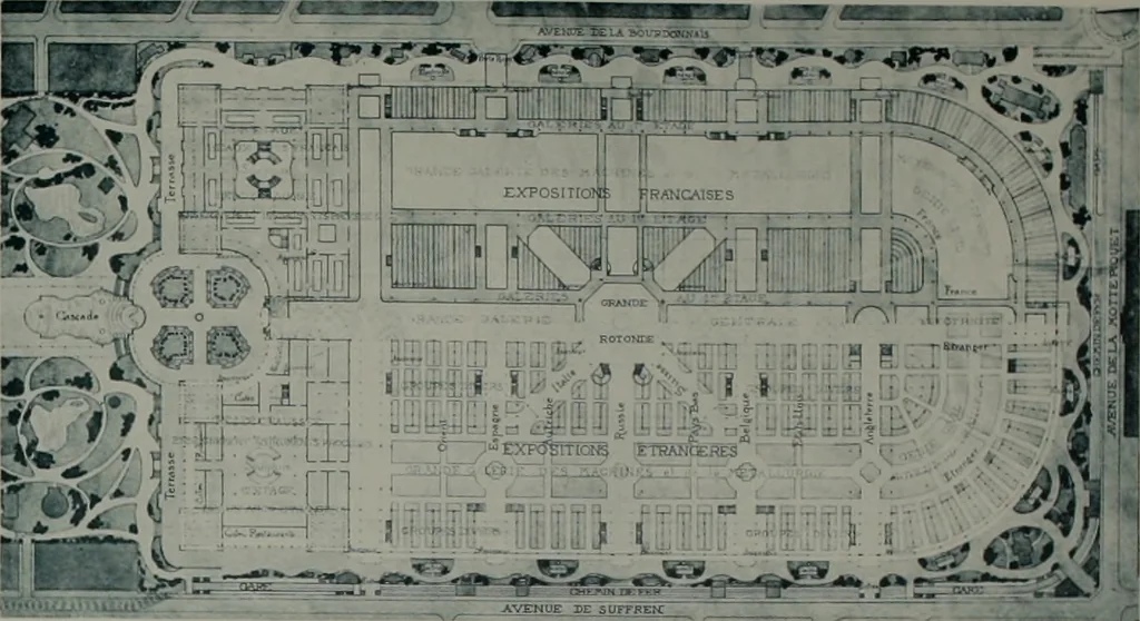 An illustration from Concours pour l'Exposition universelle de 1900; projets exposés au Palais de l'industrie, 1895, leaf 105