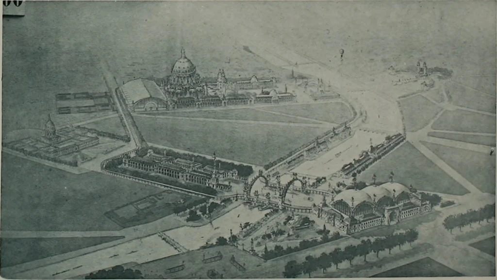 An illustration from Concours pour l'Exposition universelle de 1900; projets exposés au Palais de l'industrie, 1895, leaf 107