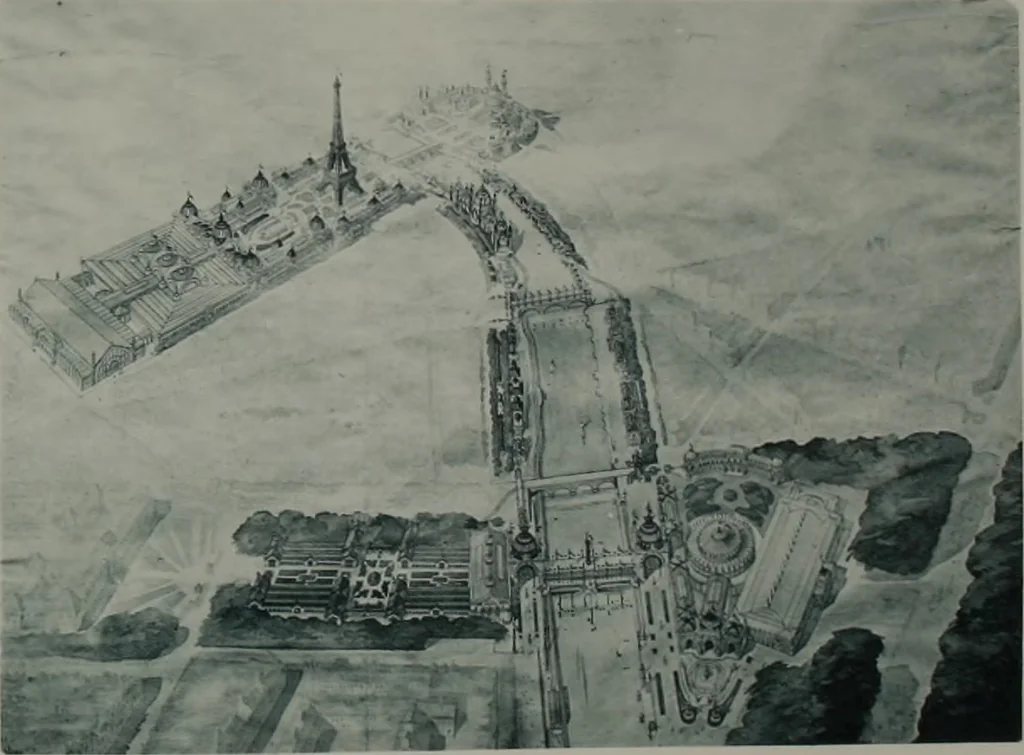 An illustration from Concours pour l'Exposition universelle de 1900; projets exposés au Palais de l'industrie, 1895, leaf 11