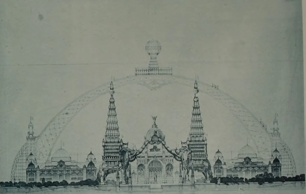 An illustration from Concours pour l'Exposition universelle de 1900; projets exposés au Palais de l'industrie, 1895, leaf 111