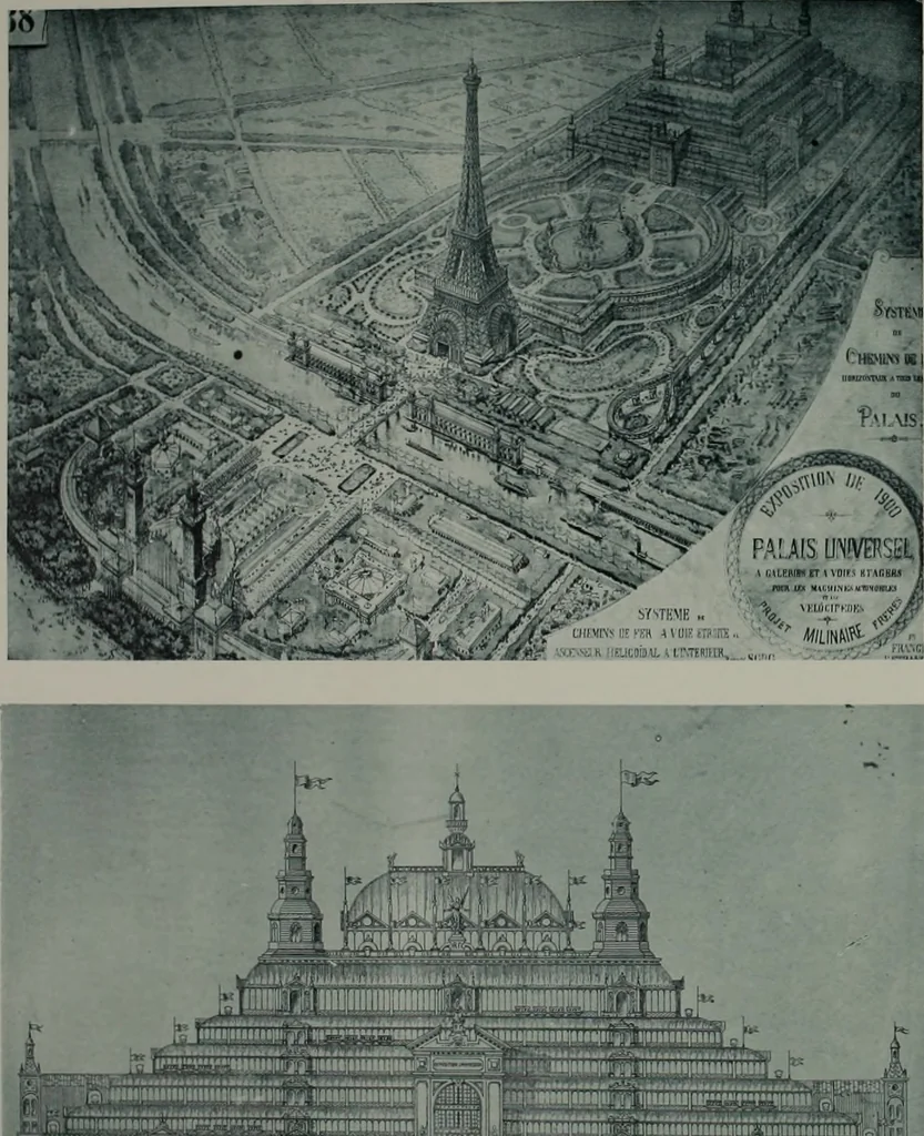 An illustration from Concours pour l'Exposition universelle de 1900; projets exposés au Palais de l'industrie, 1895, leaf 117